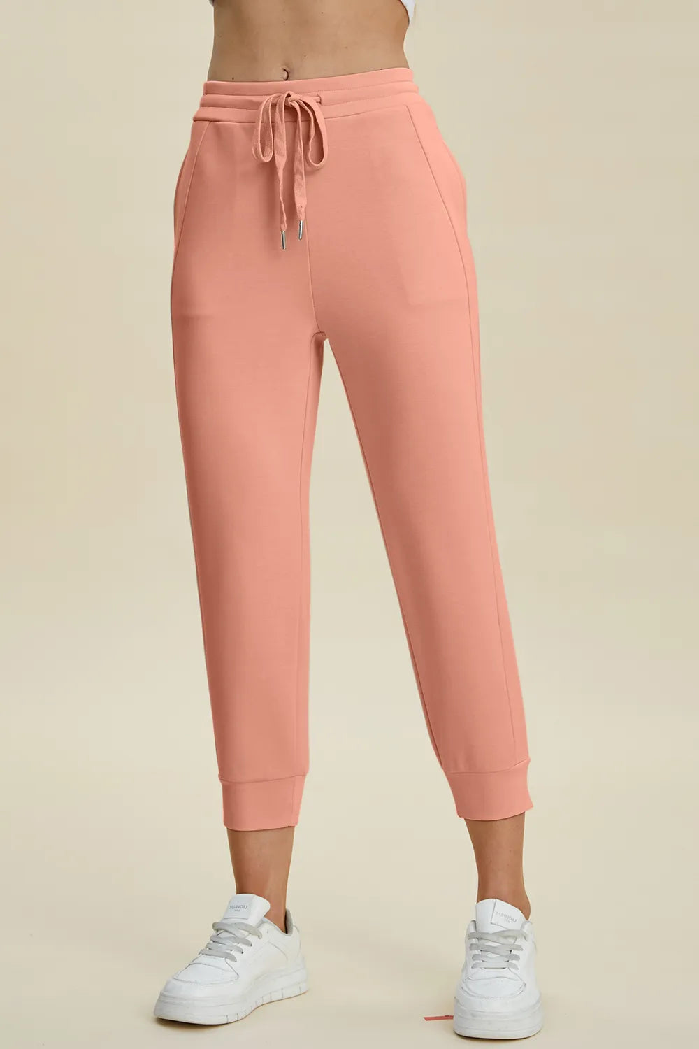 Basic Bae Full Size Air Scuba Drawstring High Waist Cropped Pants - cas7m