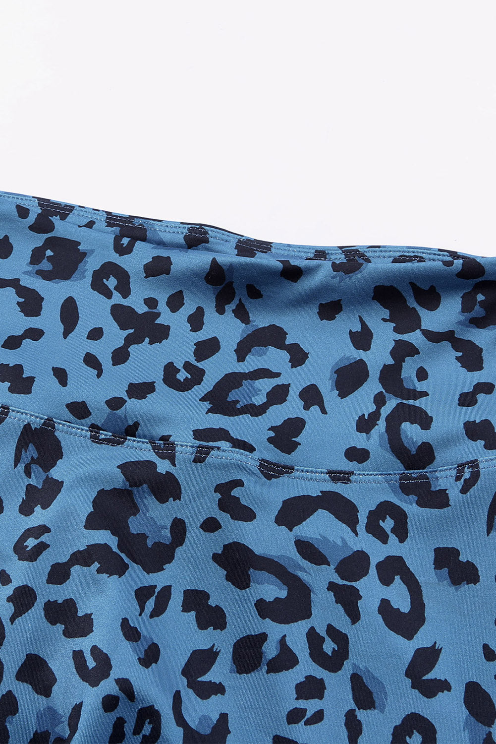 Leopard Print Wide Waistband Leggings - cas7m