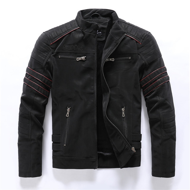 Men Leather Jacket - cas7m