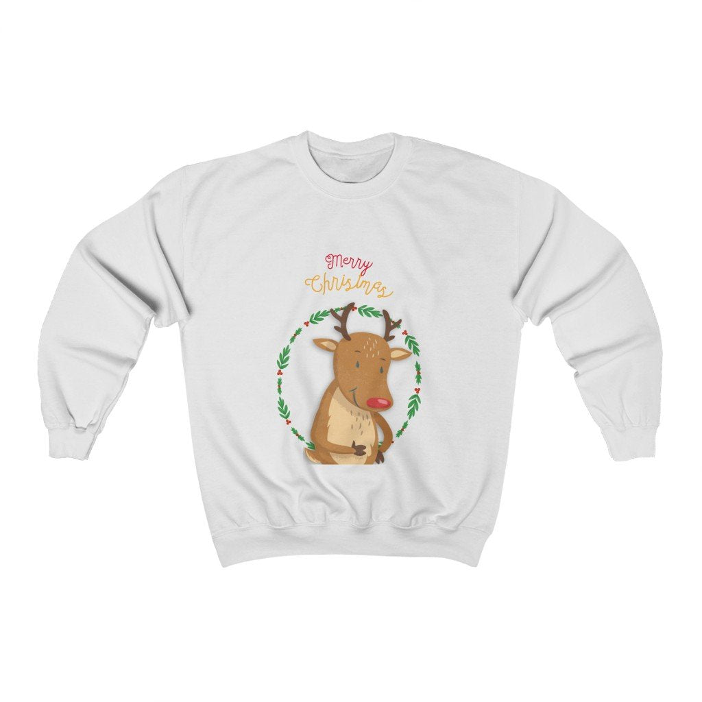 Womens Reindeer Crewneck Sweatshirt - cas7m