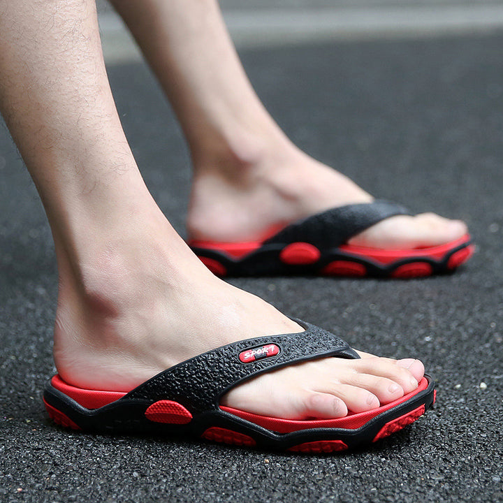 Summer non-slip pinch sandals and slippers summer personality flip-flops men's beach sandals and slippers men - cas7m