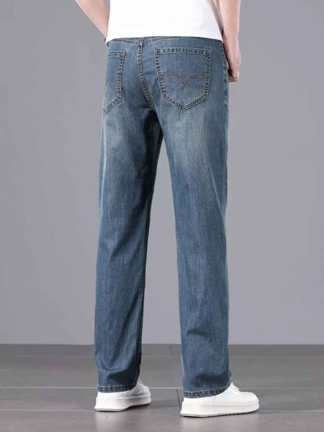 Men's Straight Fit Wash Jeans - cas7m