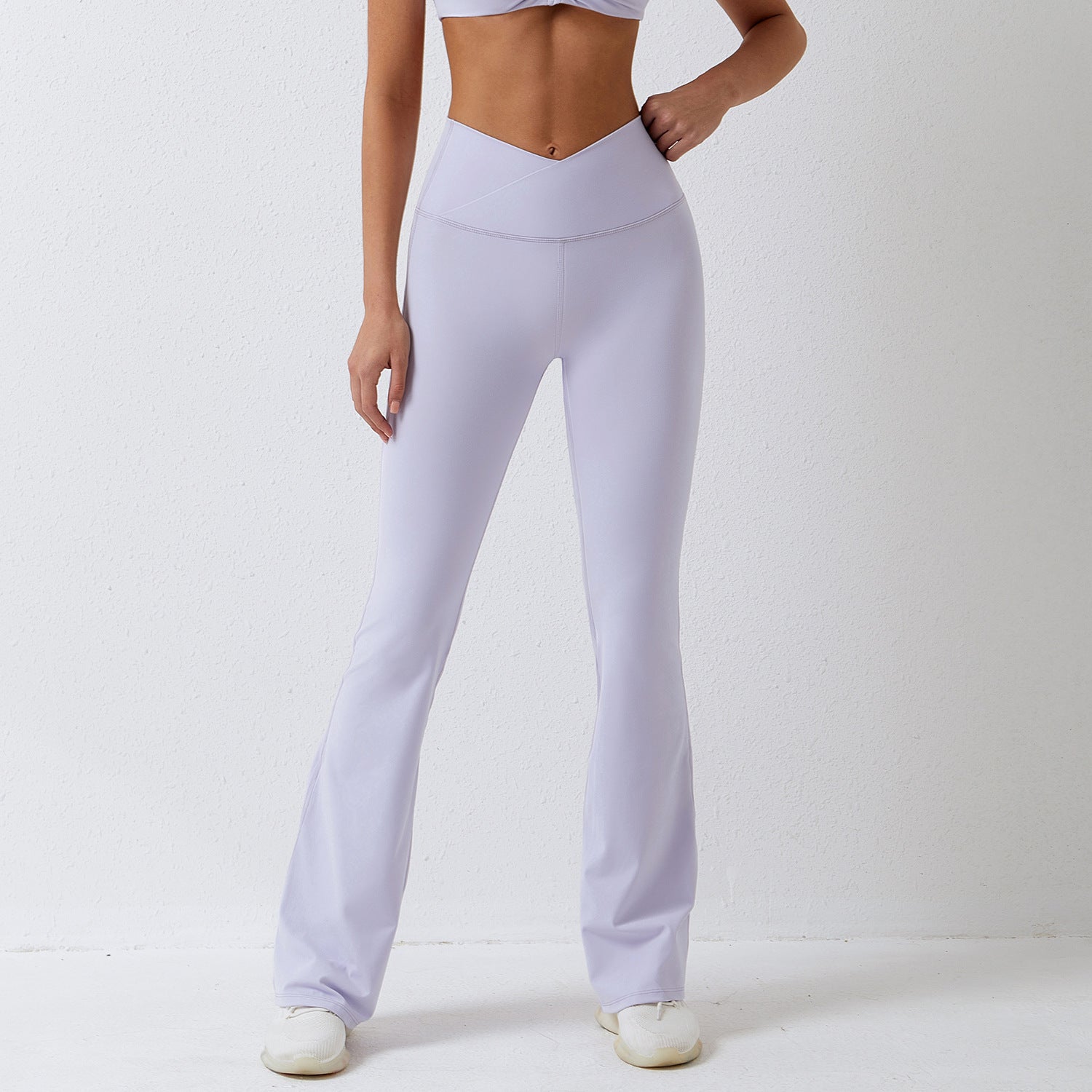 Brushed Tight Dance Wide-leg Pants High Waist Hip Lift - cas7m