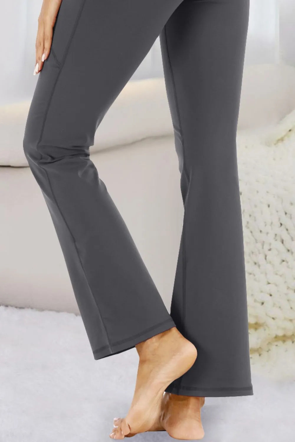 Pocketed High Waist Active Pants - cas7m
