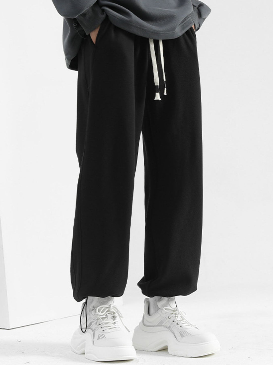 Men's Plus Size Casual Loose-Fit Drawstring Pants - cas7m