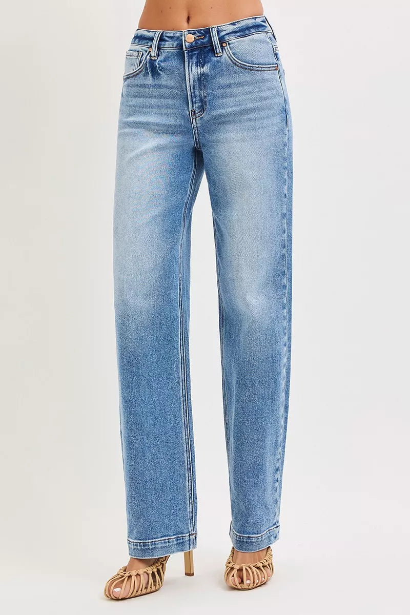 RISEN High Rise Wide Baggy Jeans - cas7m