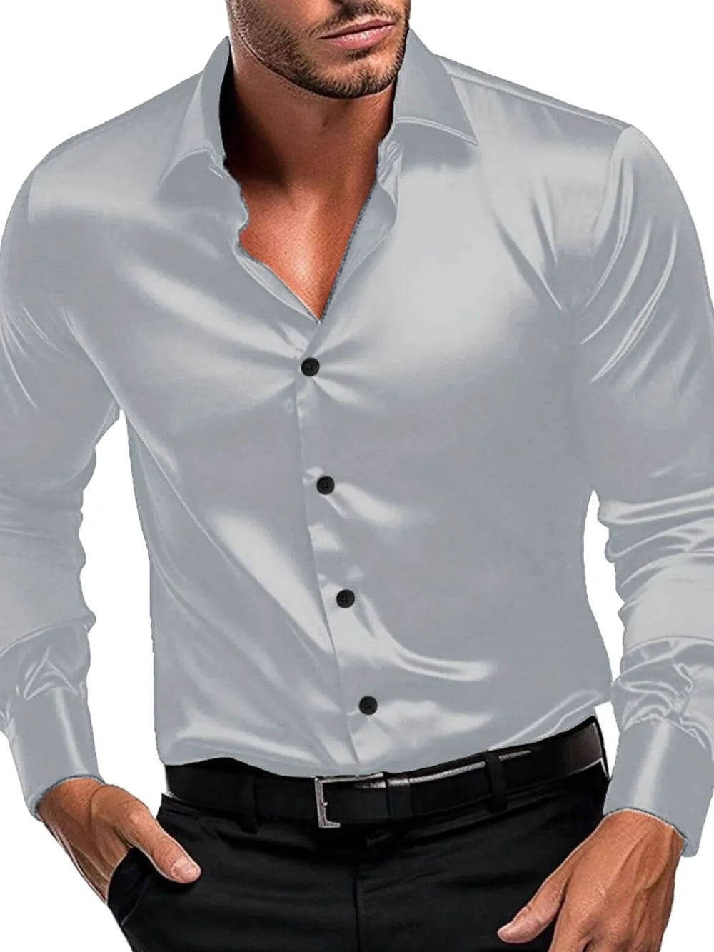 Men's Button Down Long Sleeve Shirt - cas7m