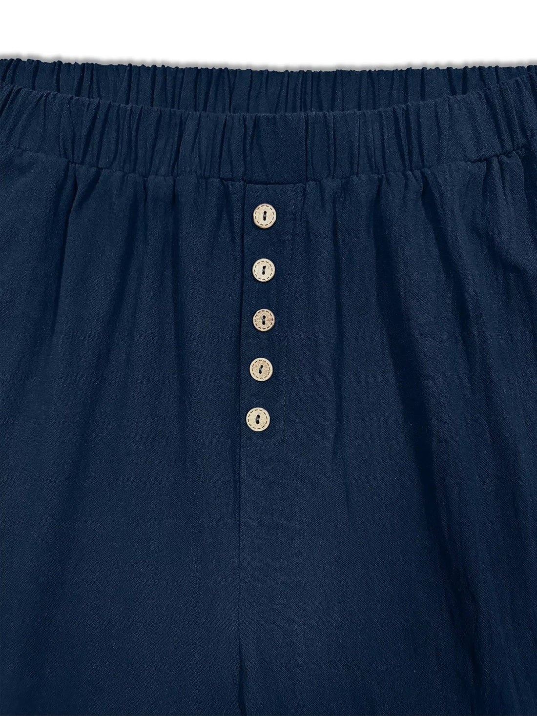 Plus Size Elastic Waist Casual Shorts - cas7m