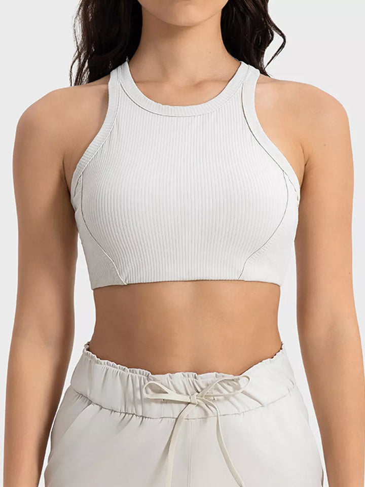 Millennia Wide Strap Cropped Sport Tank - cas7m