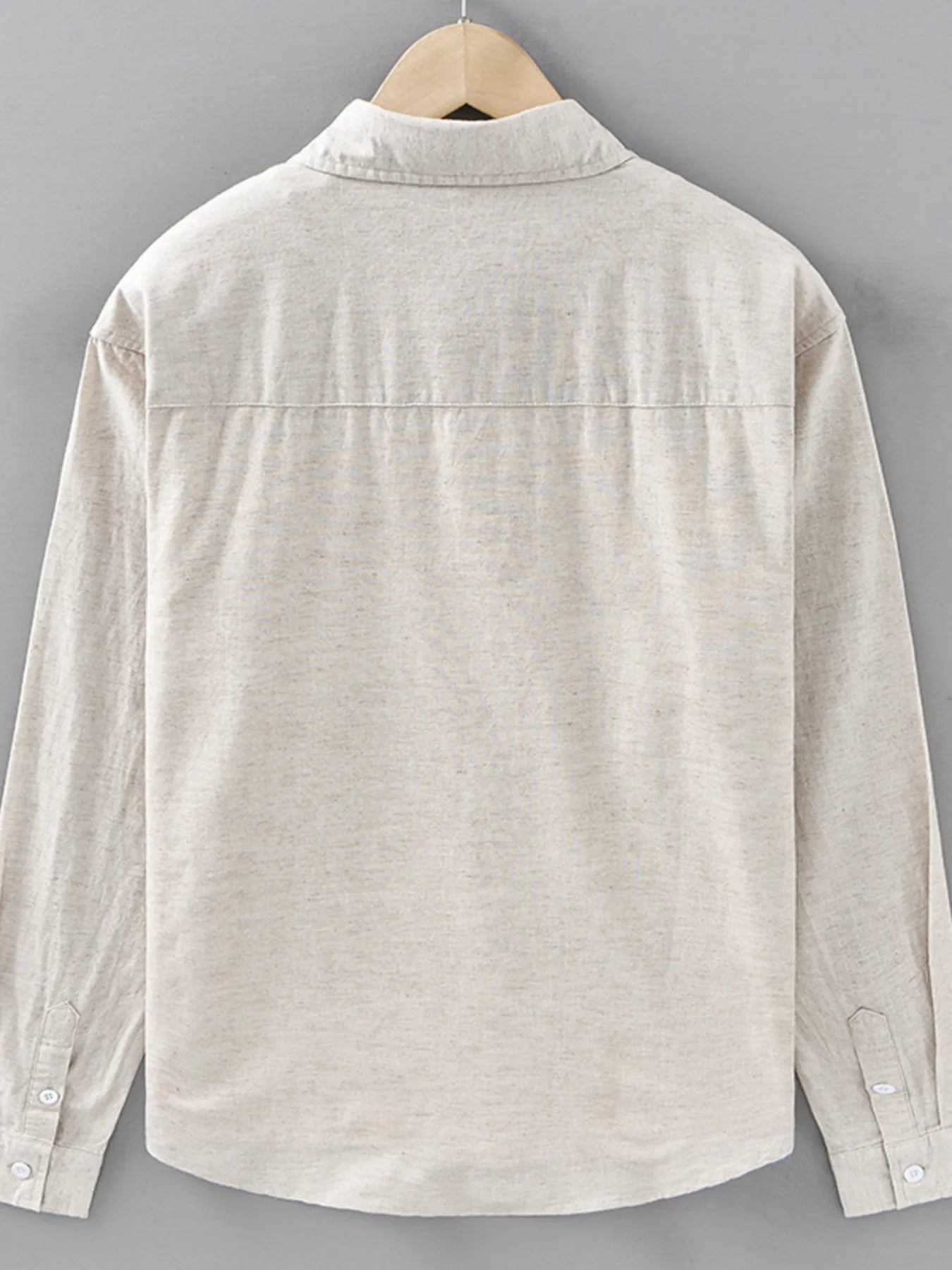 Men's Plus Size Button Up Long Sleeve Shirt - cas7m