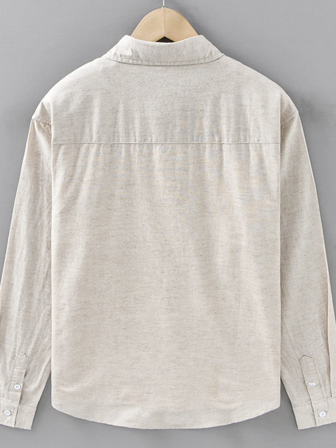 Men's Plus Size Button Up Long Sleeve Shirt - cas7m