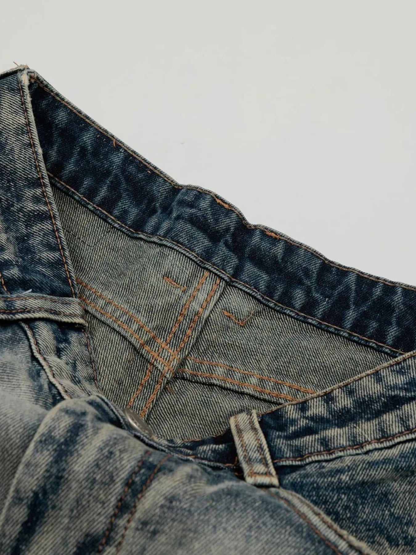 Men's Acid Wash Denim Shorts - cas7m