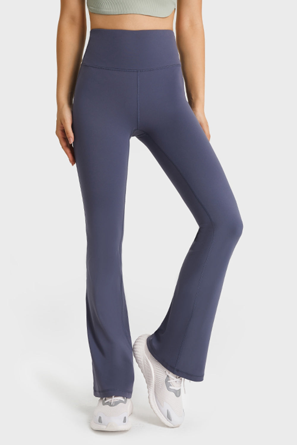 Millennia Elastic Waist Flare Yoga Pants - cas7m