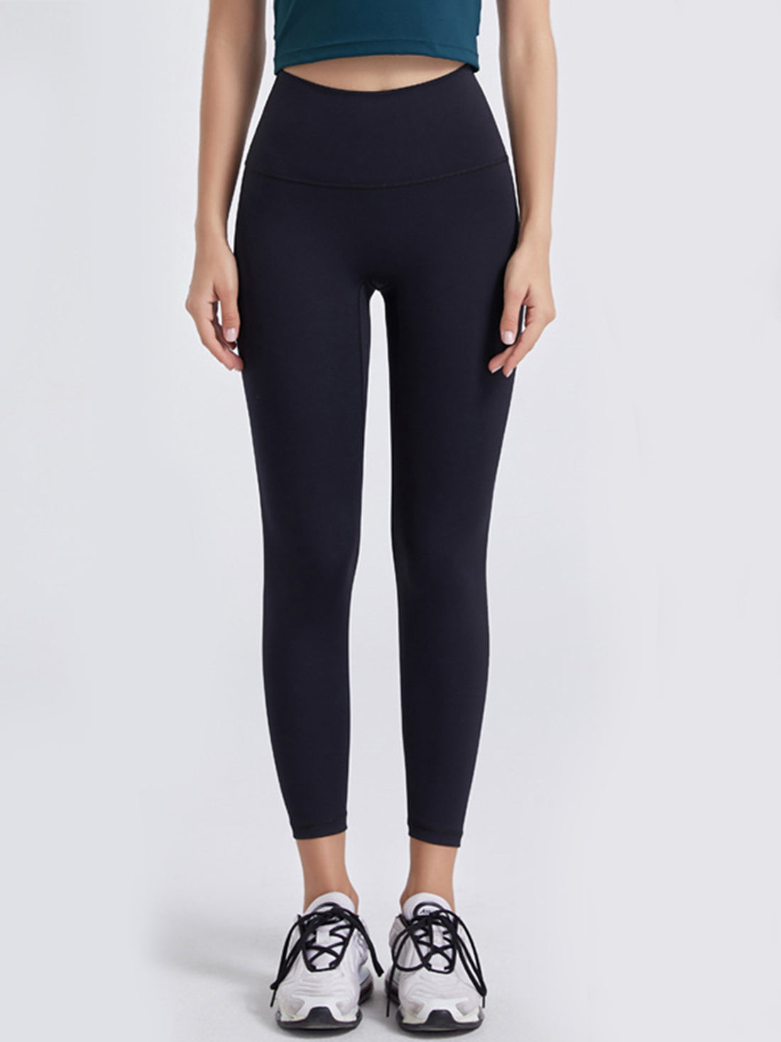 Wide Waistband Sports Leggings - cas7m