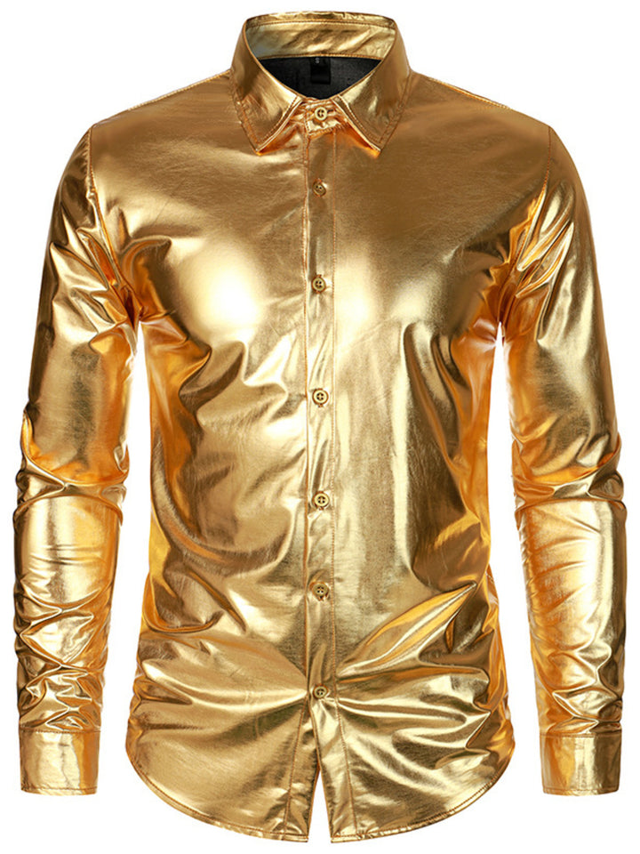 Men's Long Sleeve Button-Down Shirt - cas7m