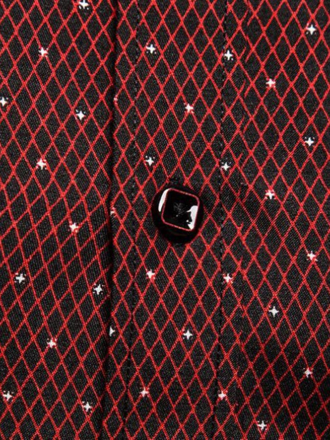 Men's Slim Fit Short Sleeve Dotted Shirt - cas7m