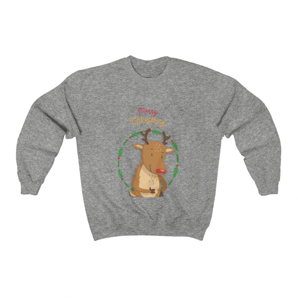 Womens Reindeer Crewneck Sweatshirt - cas7m