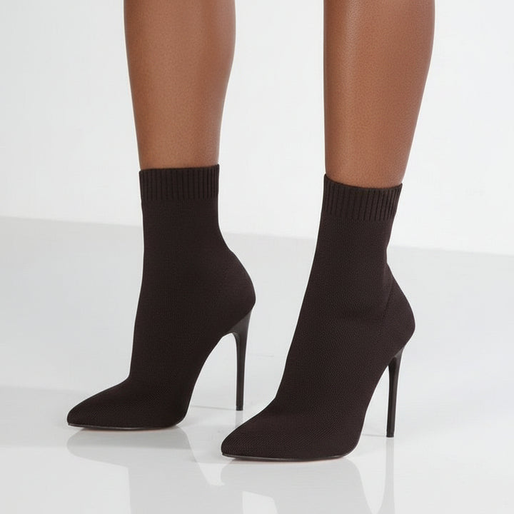 Women's Knitted Stretch High-heel Pointed Toe Boots