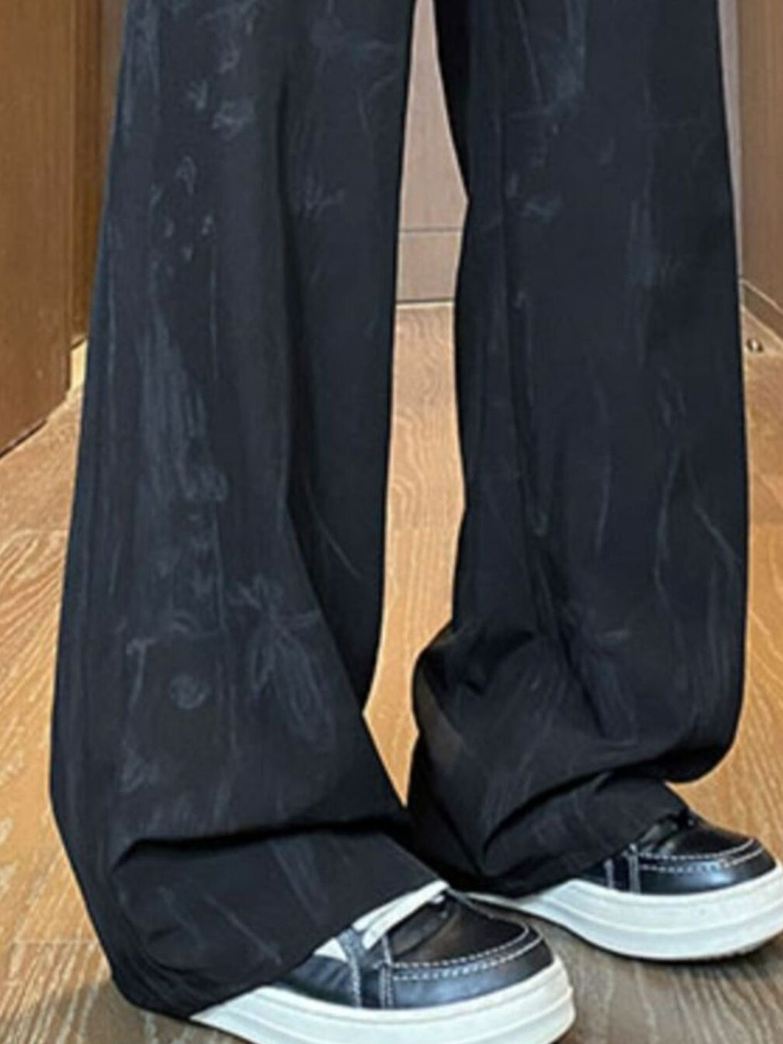 Men's Plus Size Drawstring Wide Leg Pants - cas7m