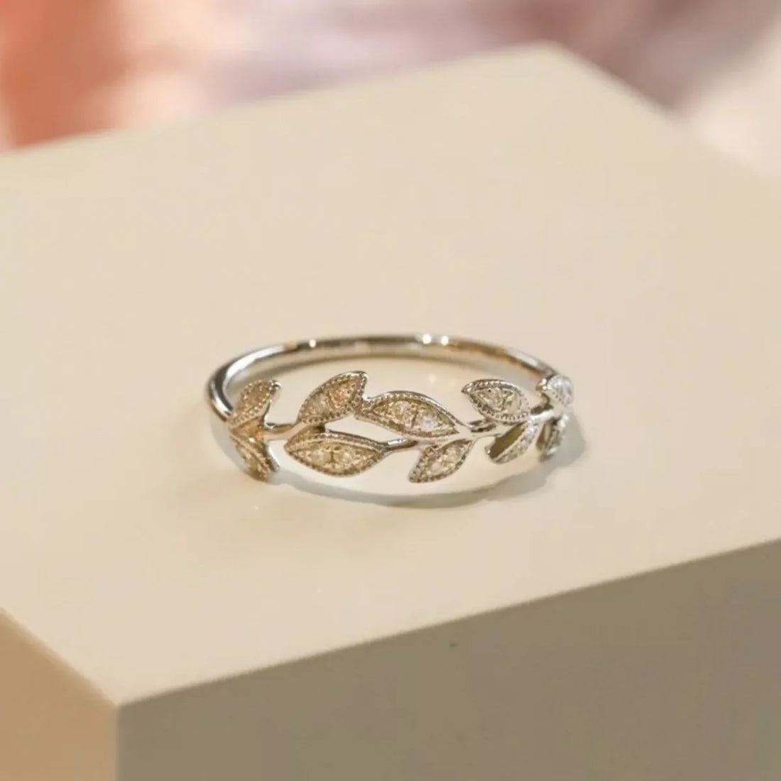 925 Sterling Silver Leaf Ring - cas7m