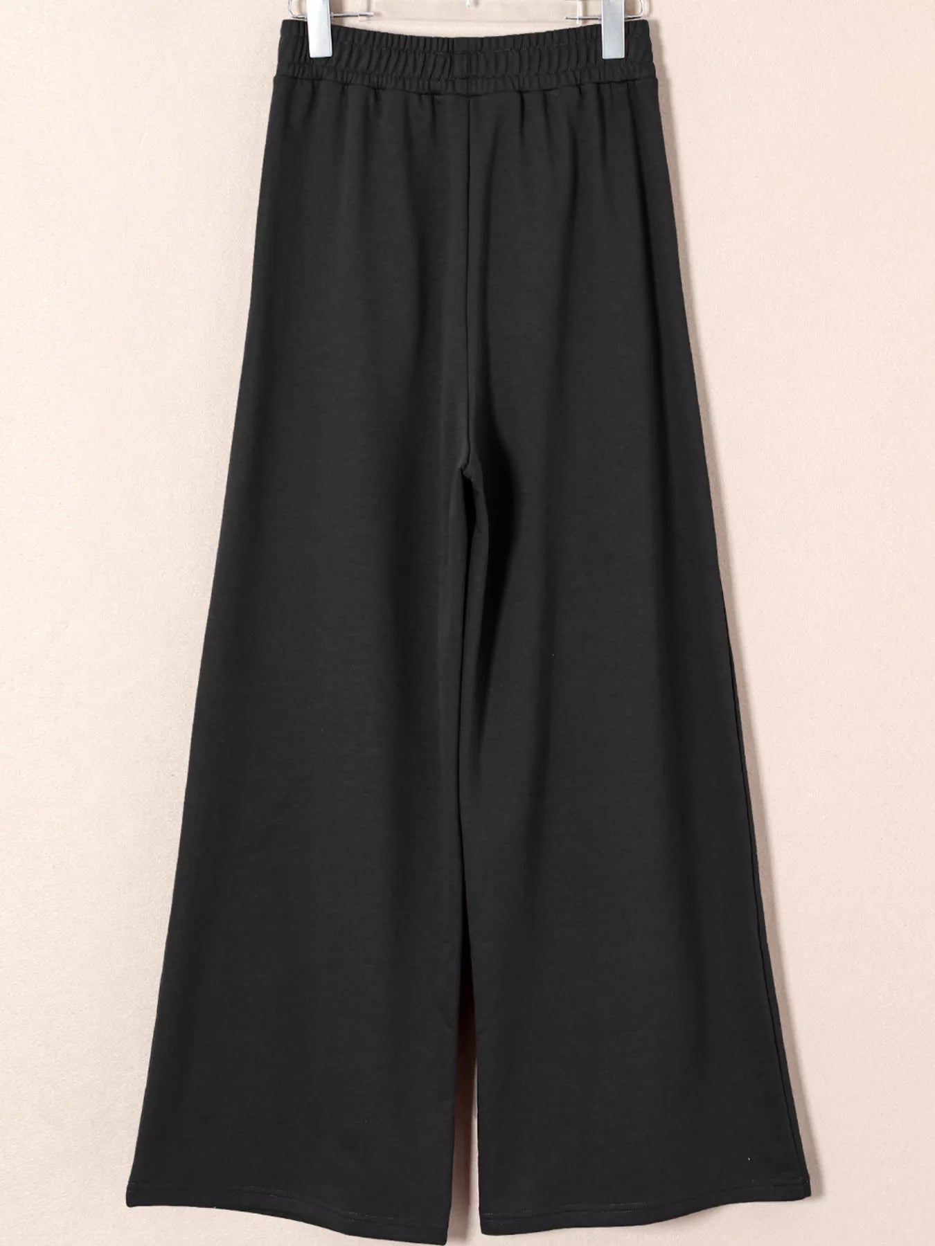 Tied Elastic High Waist Pleated Detail Solid Sweatpants - cas7m
