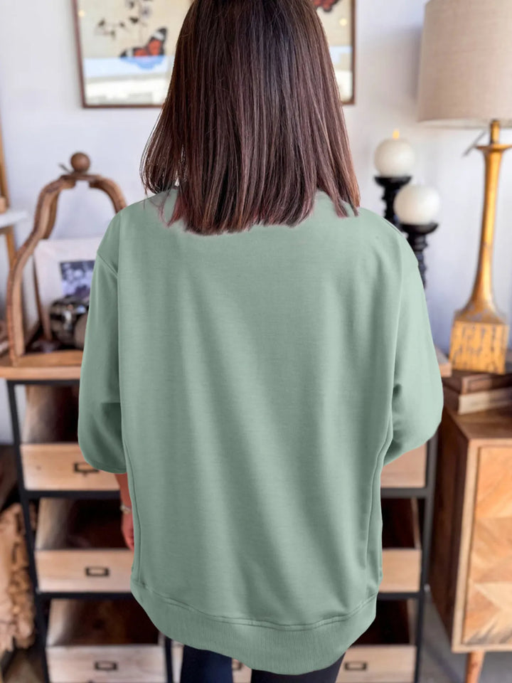 Round Neck Oversized T-Shirt - cas7m