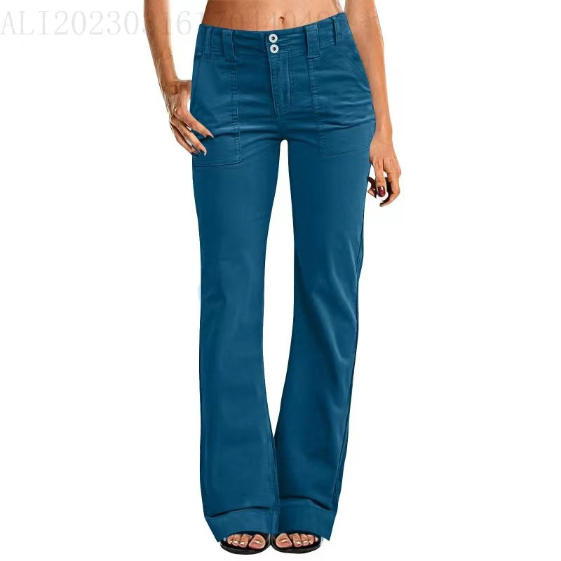 Lightweight Sports Pants Zipper Pocket Exercise Workout Pants - cas7m