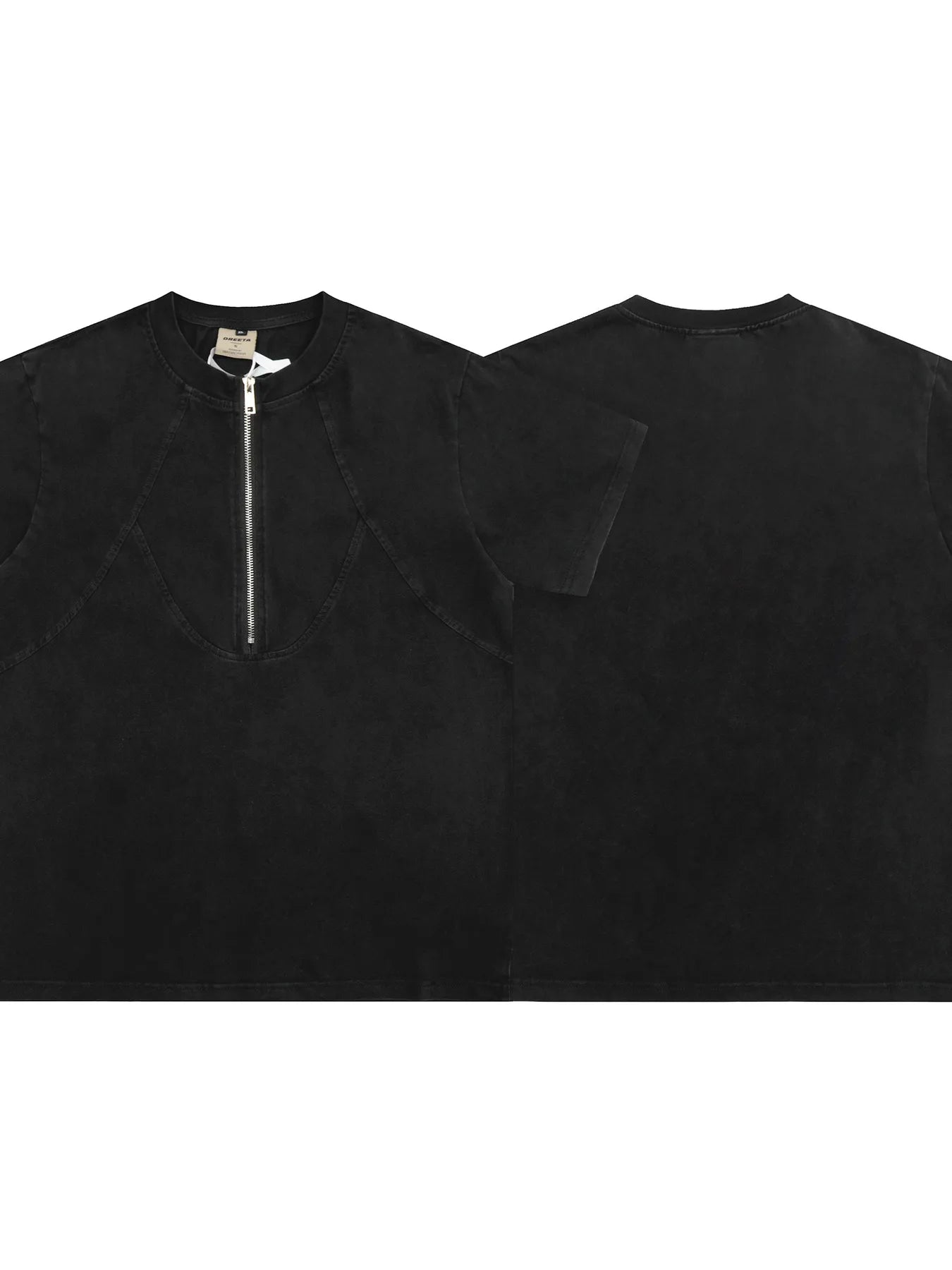 Men's Half-Zip Oversize T-Shirt - cas7m