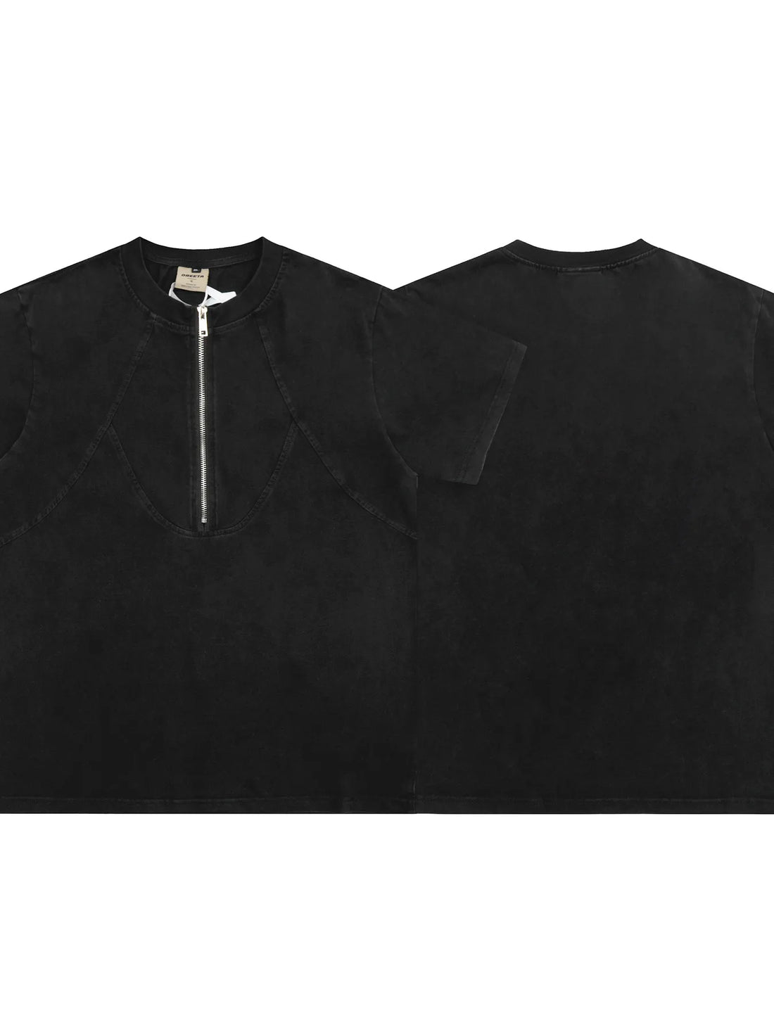 Men's Half-Zip Oversize T-Shirt - cas7m