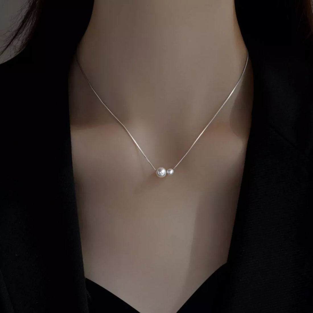 925 Sterling Silver Pearl Necklace - cas7m