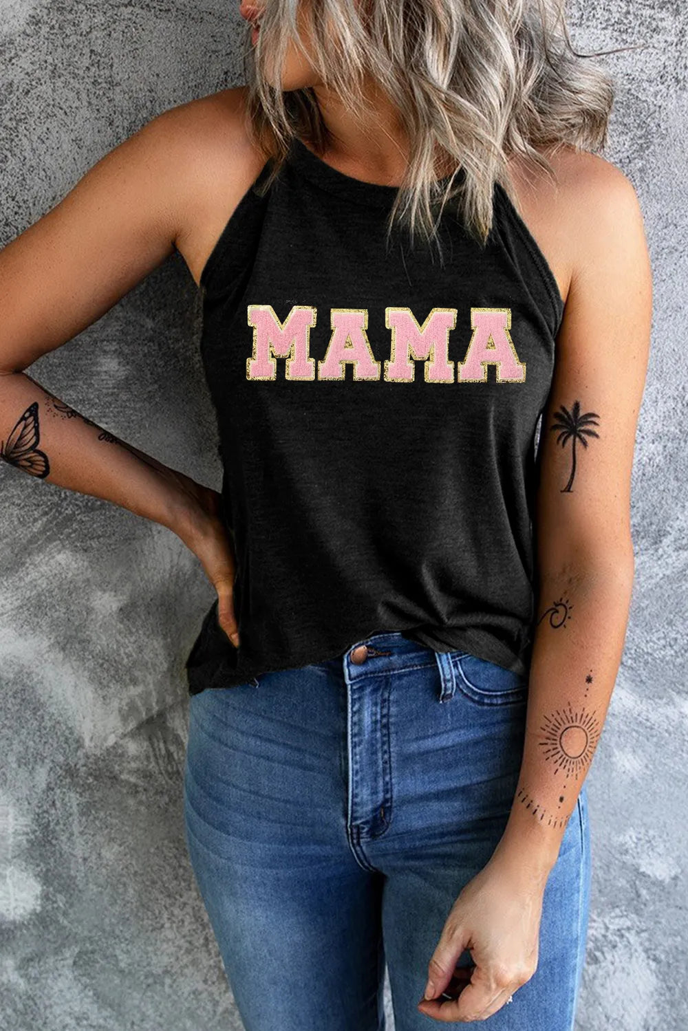 MAMA Round Neck Tank - cas7m