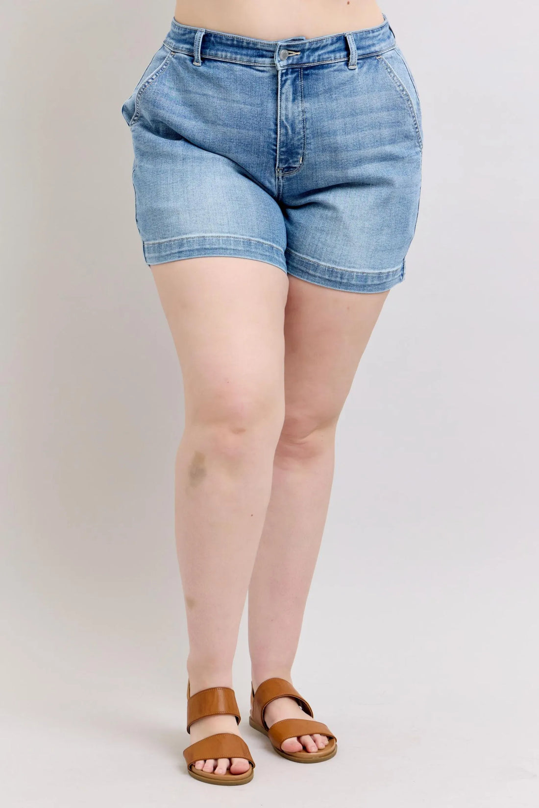 Judy Blue Plus Size High Rise Denim Shorts - cas7m