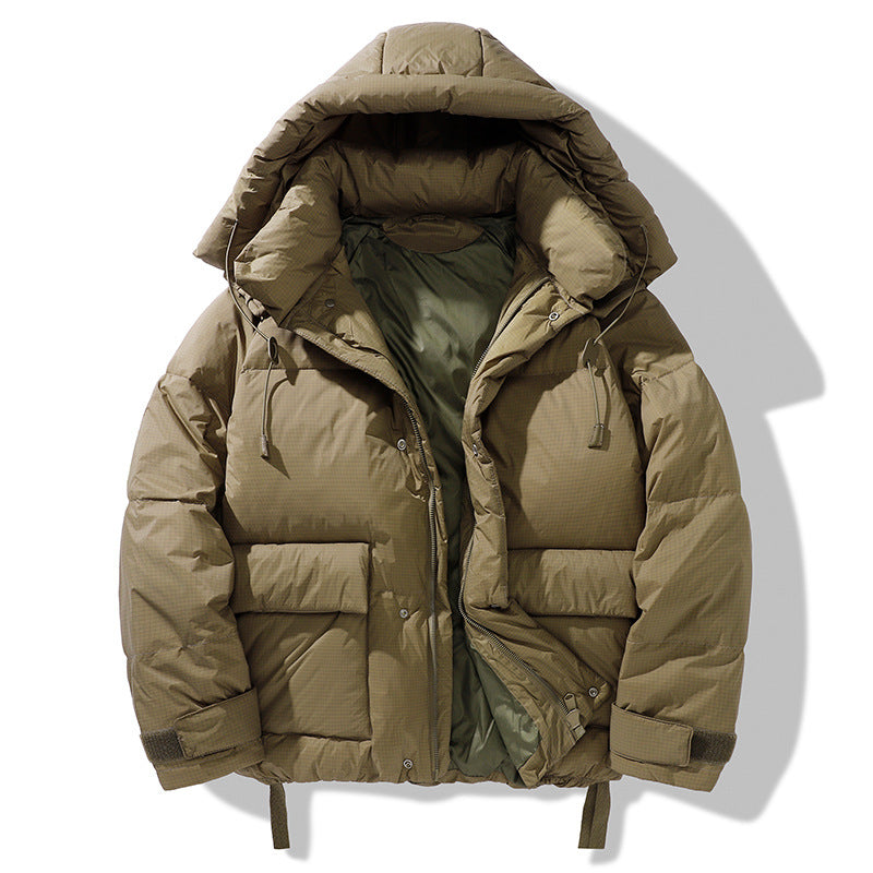 Men's Tooling Down Jacket Large Size Stylish Simple And Warm - cas7m