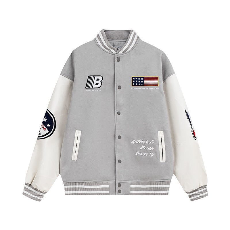 Alphabet Embroidery Men's And Women's Coats - cas7m