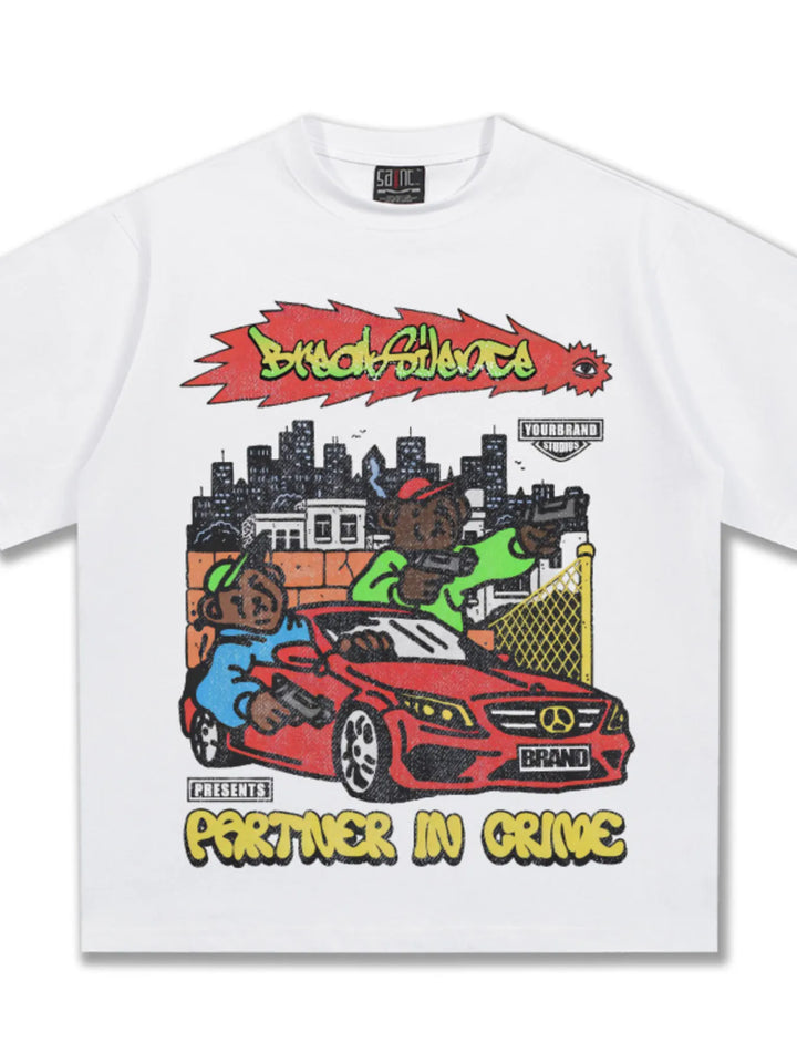 Men's Graphic Crew Neck T-Shirt - cas7m