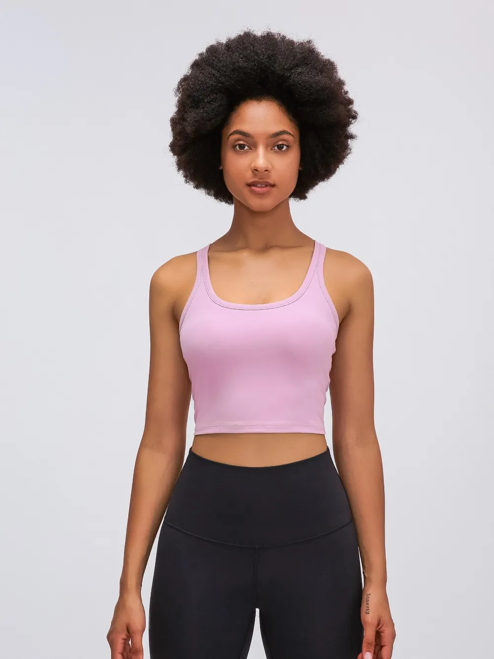 Millennia Scoop Neck Active Tank with Detachable Chest Pads - cas7m