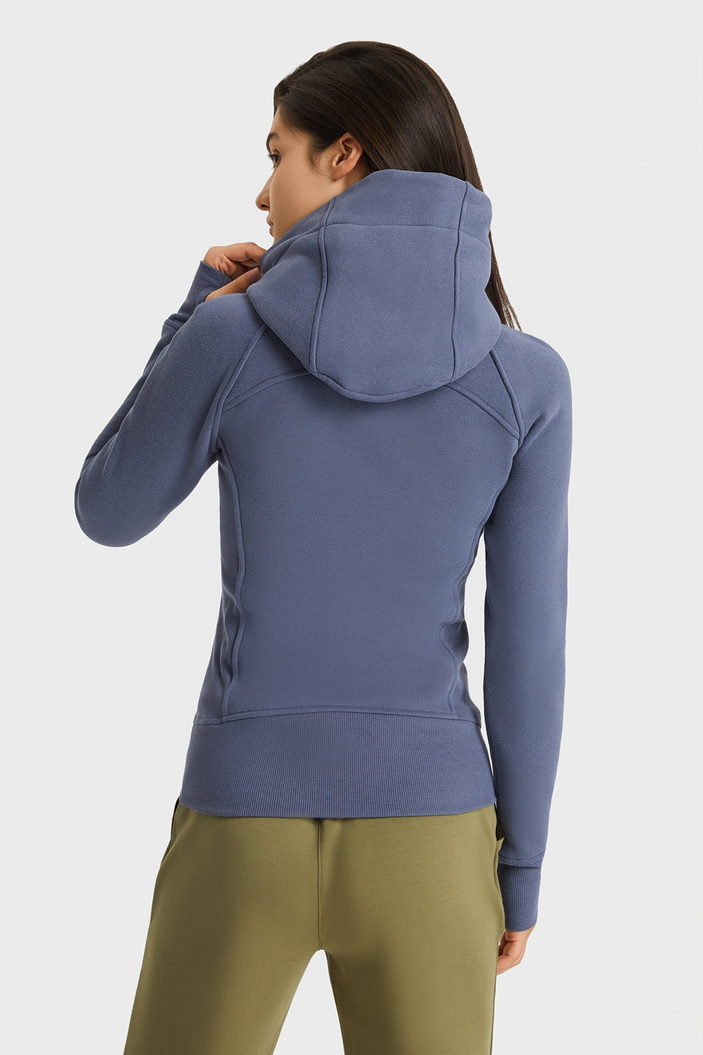 Millennia Zip Up Seam Detail Hooded Sports Jacket - cas7m
