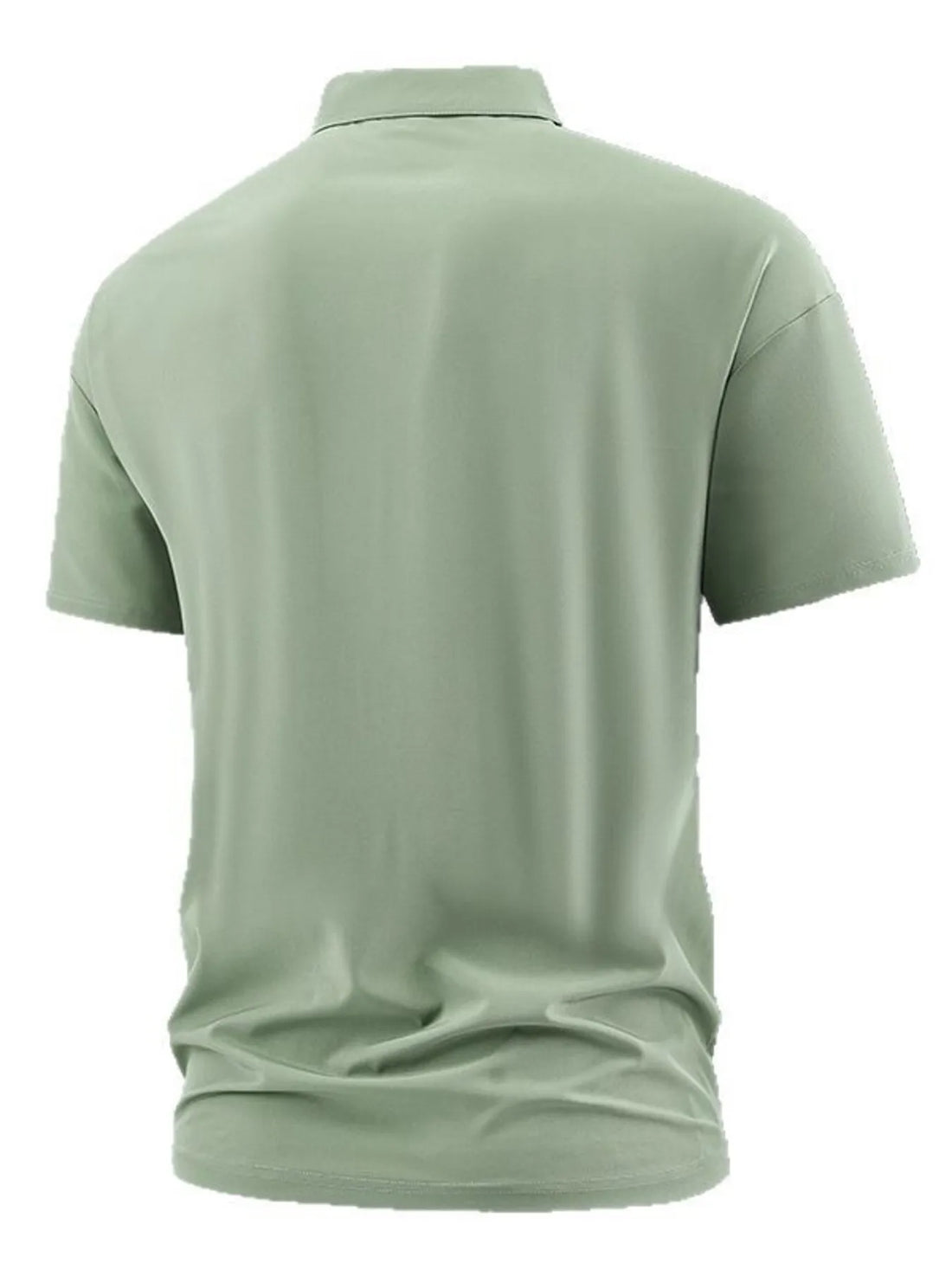 Men's Plus Size Casual Zipper Polo with Pocket - cas7m