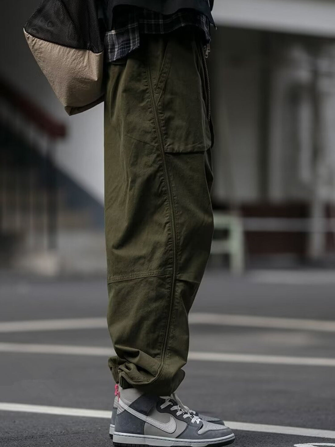 Men's Plus Size Relaxed Fit Cargo Pants - cas7m