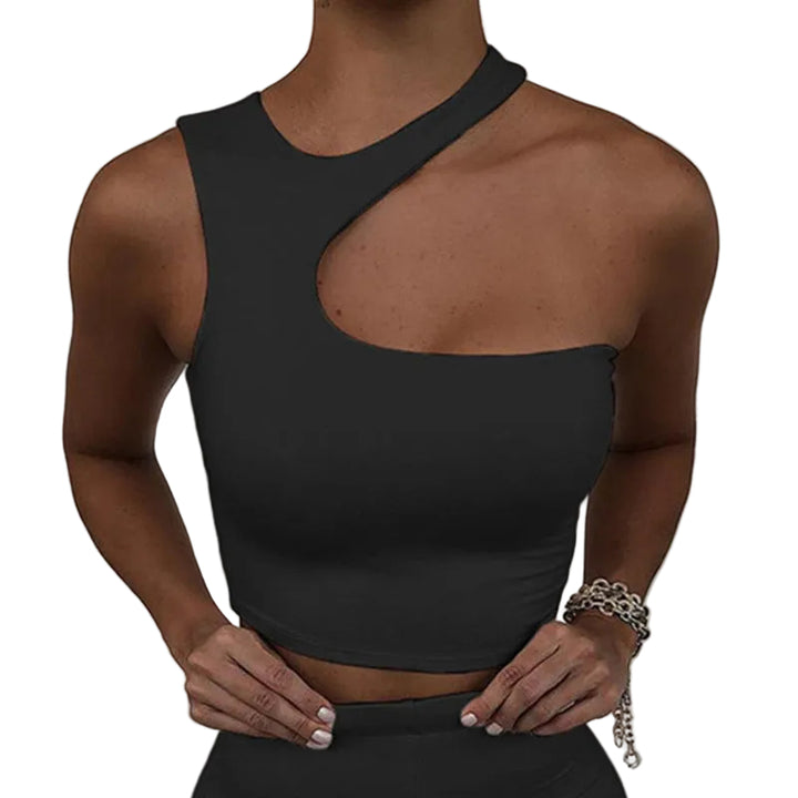 Summer Women's Sexy Asymmetrical Sports Tank Top - cas7m