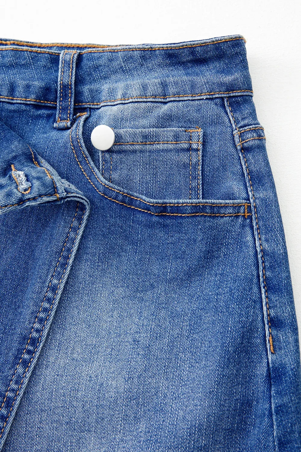 Wrapped Crossed Waist Denim Mini Skirt - cas7m