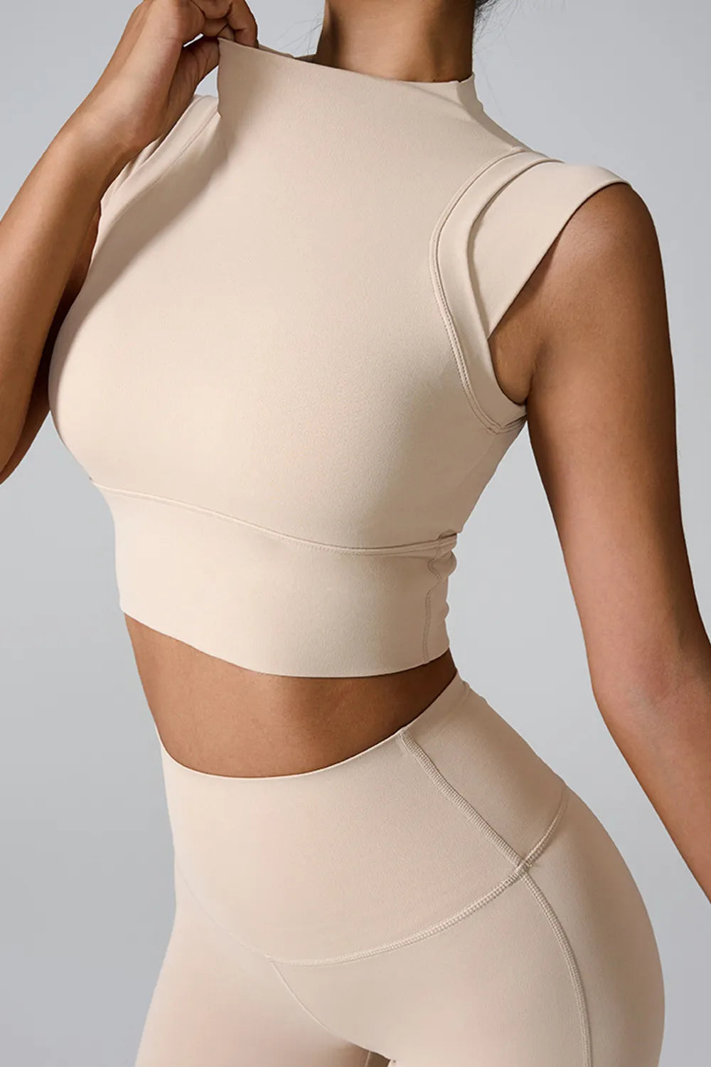 Mock Neck Active Tank - cas7m