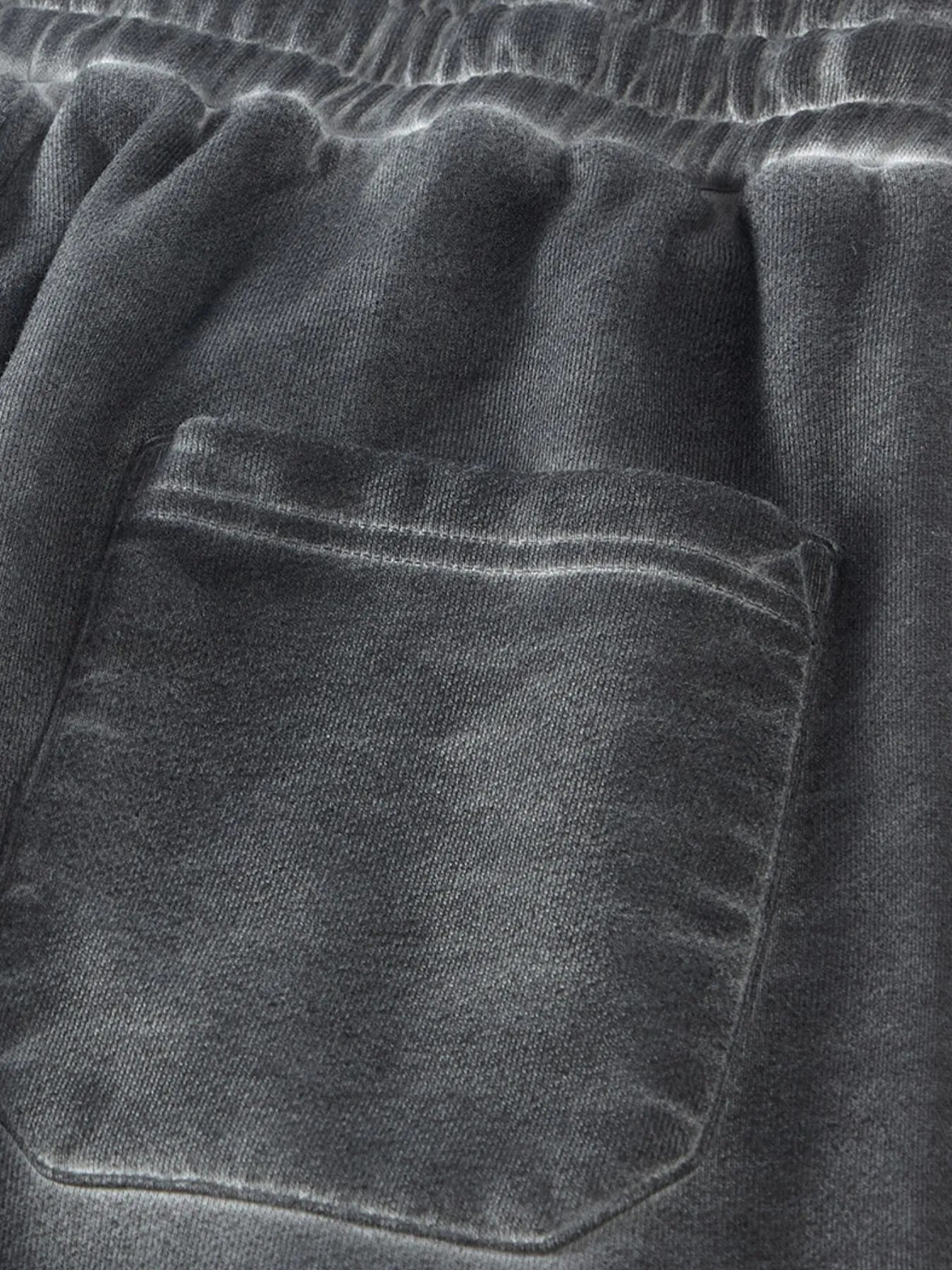 Men's Drawstring Washed Straight Sweatpants - cas7m