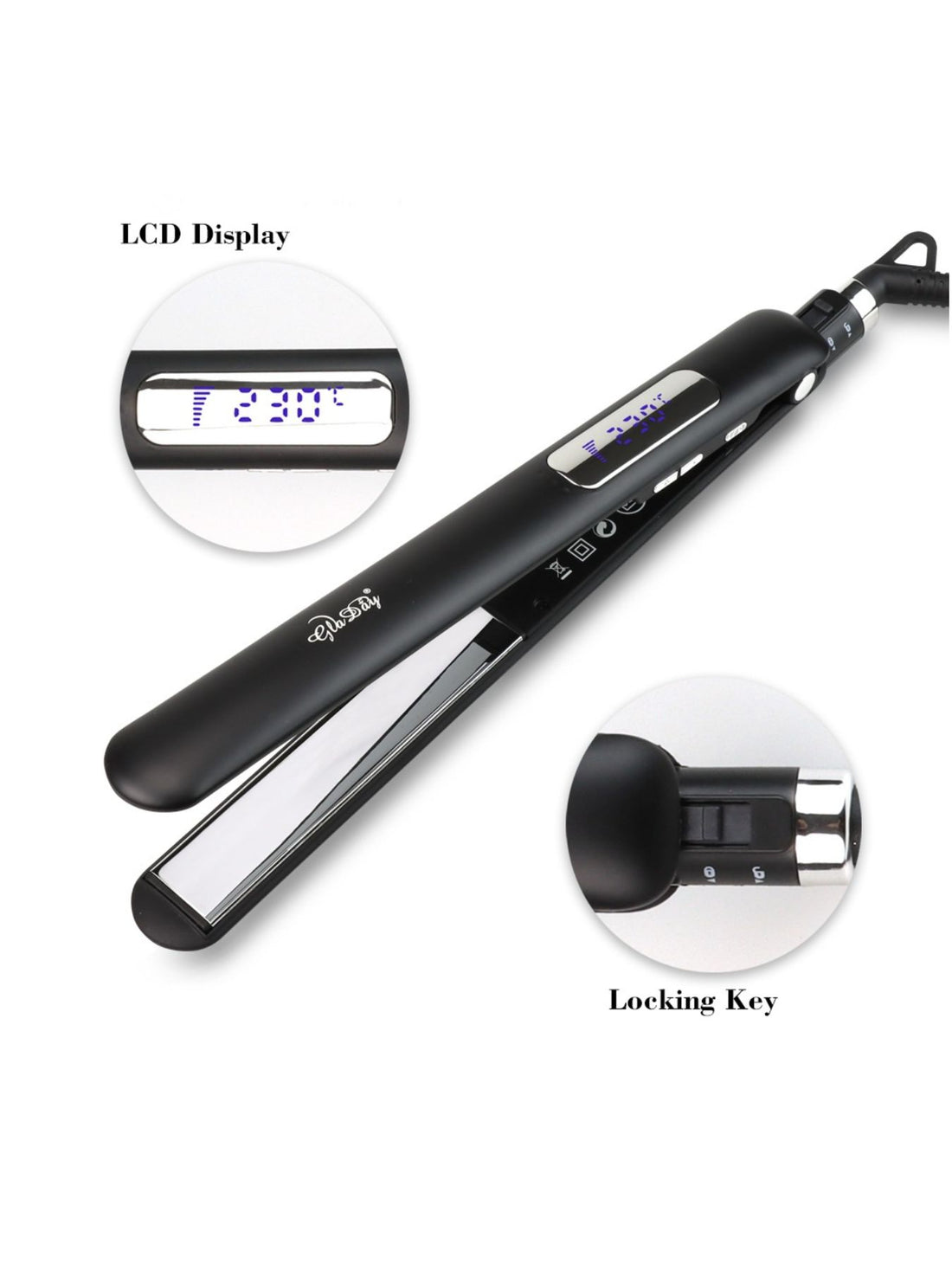 PrecisionPro Adjustable Temperature Hair Straightener - cas7m