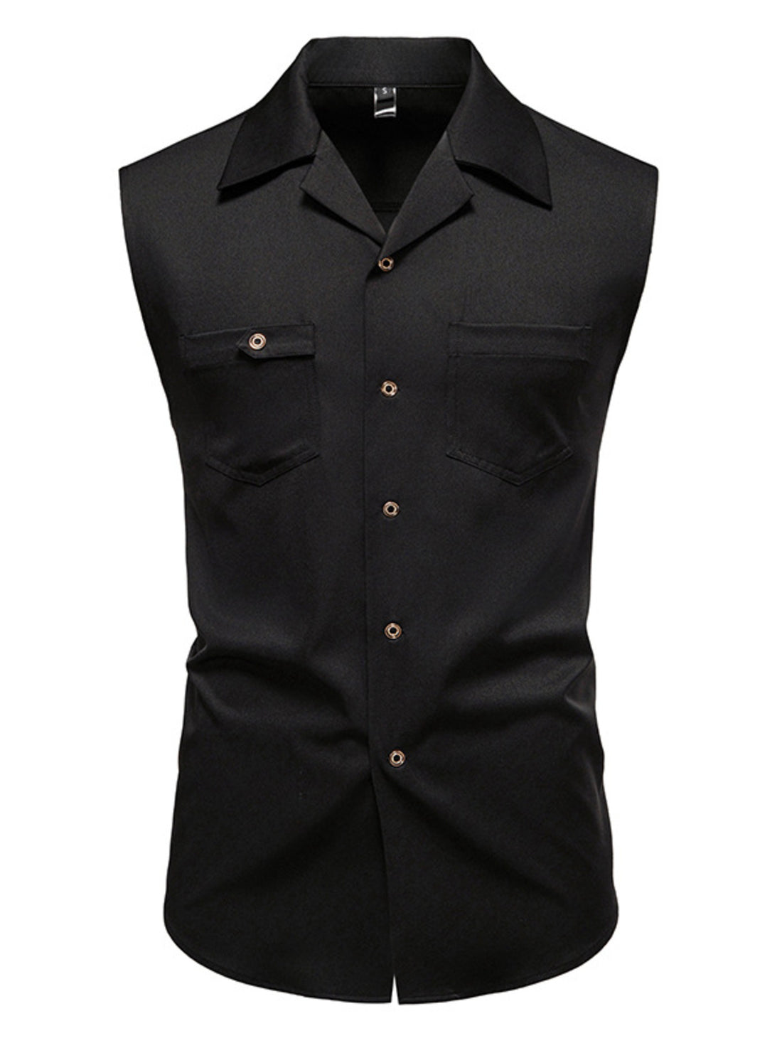 Men's Sleeveless Button-Down Shirt - cas7m