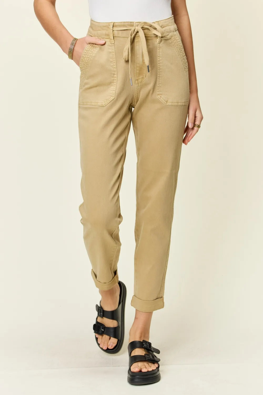 Judy Blue Full Size High Waist Jogger Jeans - cas7m