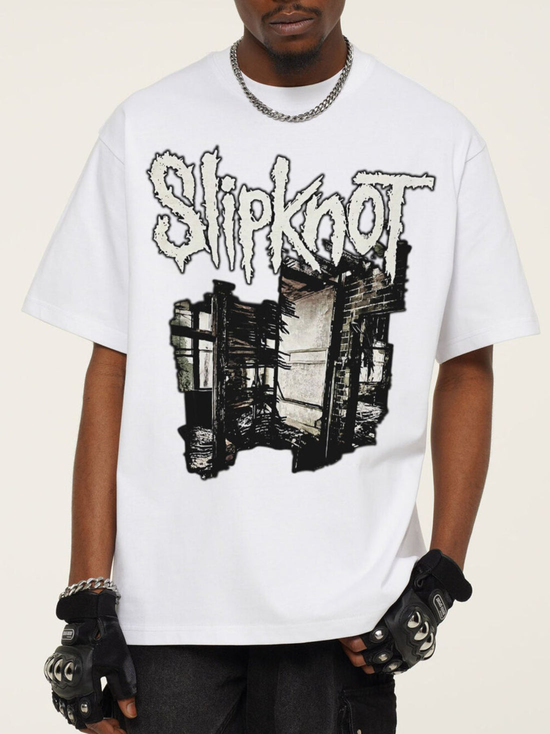 Men's Graphic Round Neck Short Sleeve T-Shirt - cas7m