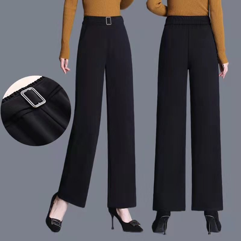 Women's New Elastic Wide Leg Pants - cas7m