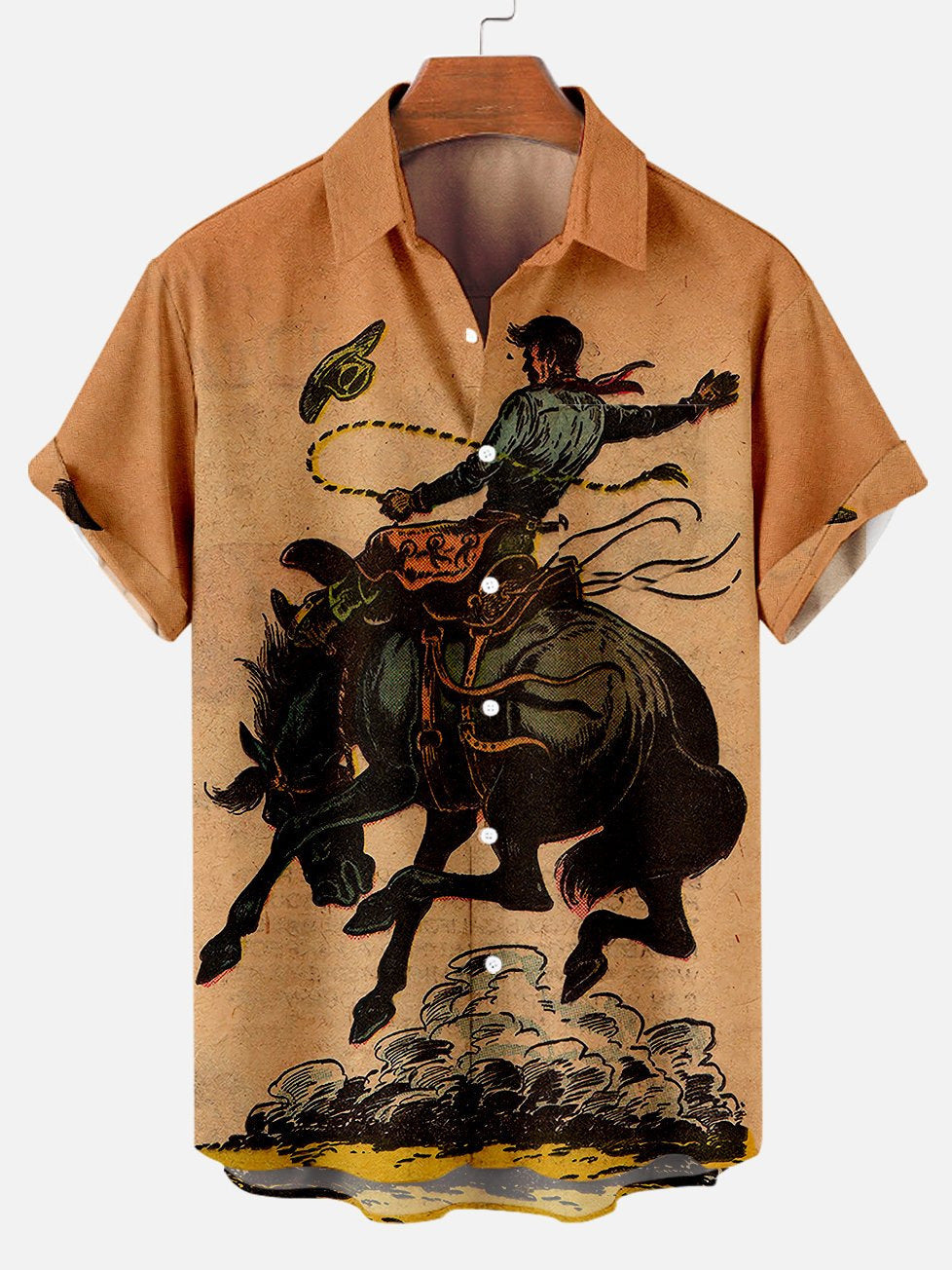 Men's Large Size 3D Digital Printed Short Sleeve Shirt - cas7m