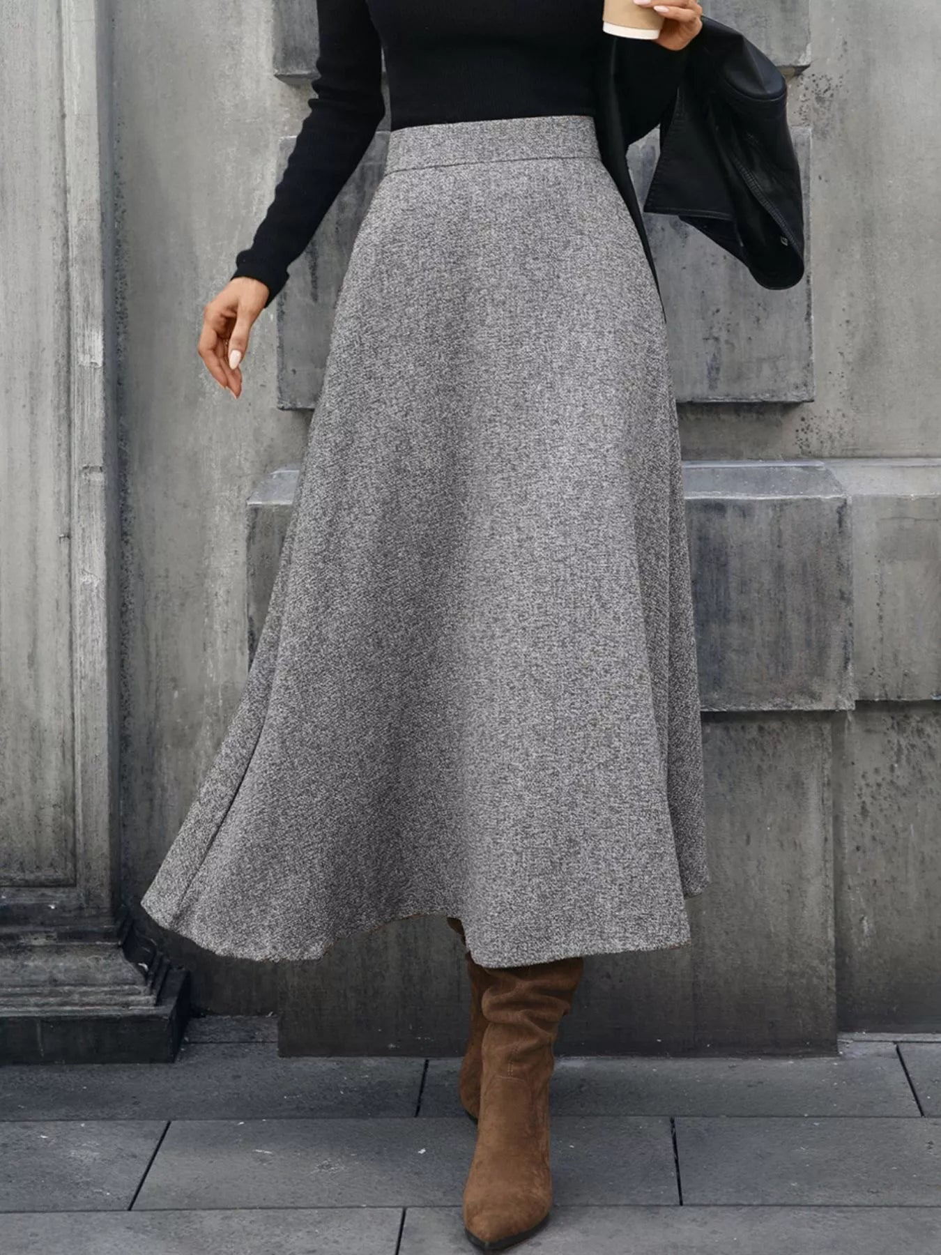 A-Line Midi Skirt - cas7m